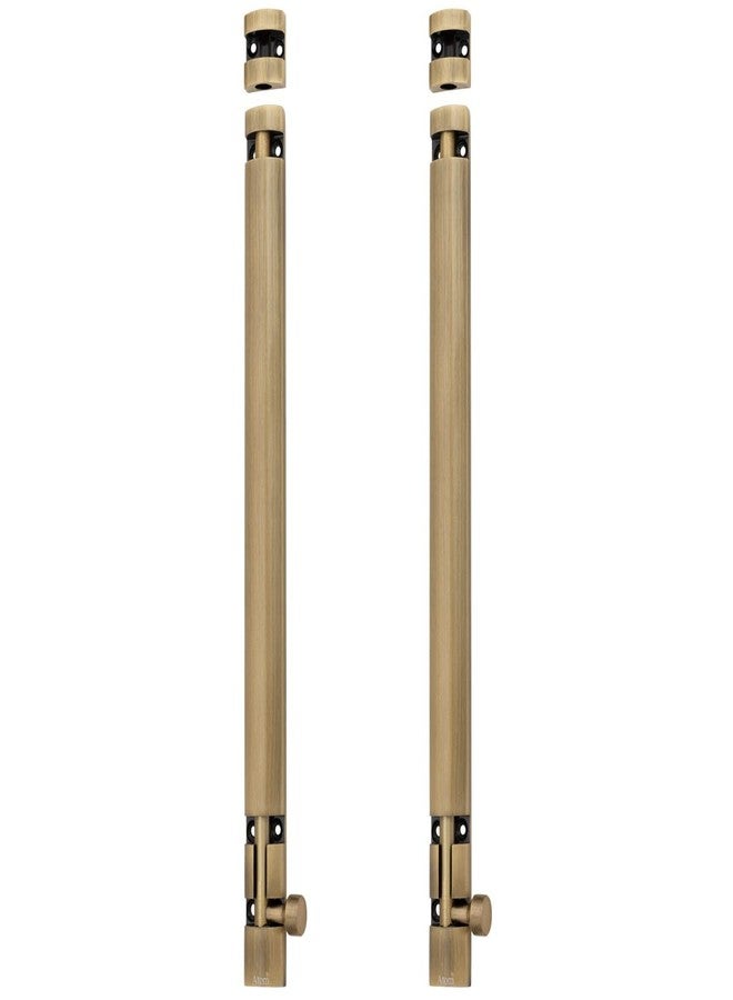 Atom 2 Pack, 24 inch Aluminium Tower Bolt | Brass Antique Finish | Home and Offices Doors and Windows Tower Bolt, TB002 - Image 1